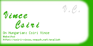 vince csiri business card